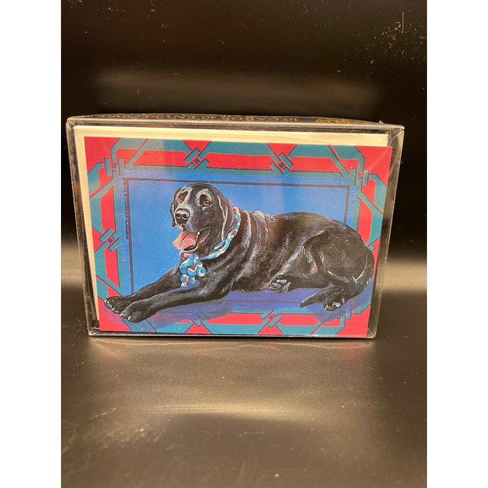 Vintage 2 packages Frances Meyer Black Labrador Cards